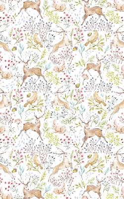 Rolgordijn voor het raam Reeën en konijnen