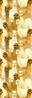 Rolgordijn verduisterend Een kudde alpaca's