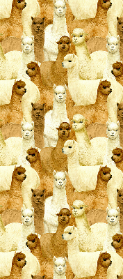 Rolgordijn verduisterend Een kudde alpaca's