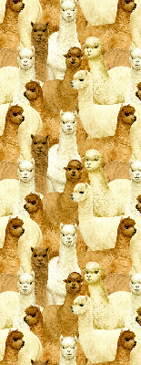 Rolgordijn verduisterend Een kudde alpaca's