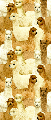 Rolgordijn verduisterend Een kudde alpaca's
