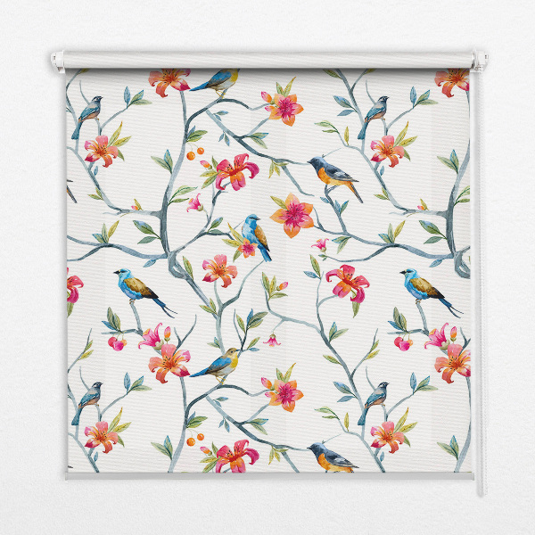 Rolgordijn verduisterend Vogels op de takken