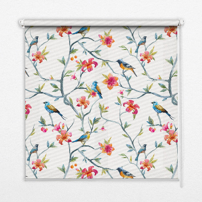 Rolgordijn verduisterend Vogels op de takken