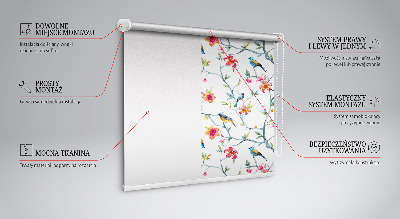 Rolgordijn verduisterend Vogels op de takken