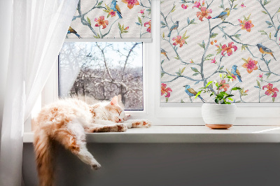 Rolgordijn verduisterend Vogels op de takken