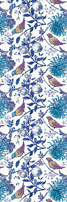 Rolgordijn voor het raam Blauwe boombloemen