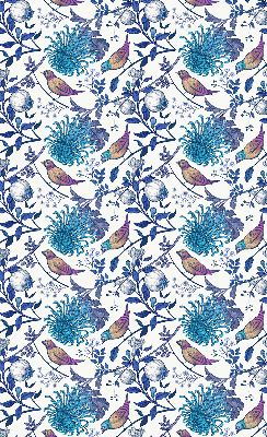 Rolgordijn voor het raam Blauwe boombloemen