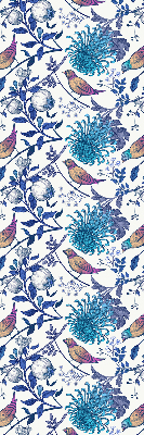 Rolgordijn voor het raam Blauwe boombloemen