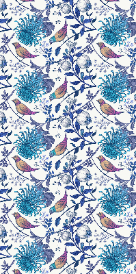 Rolgordijn voor het raam Blauwe boombloemen