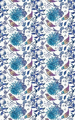 Rolgordijn voor het raam Blauwe boombloemen