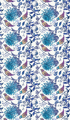 Rolgordijn voor het raam Blauwe boombloemen