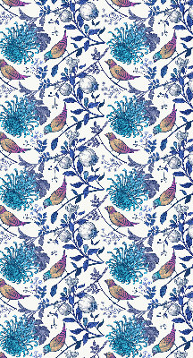 Rolgordijn voor het raam Blauwe boombloemen