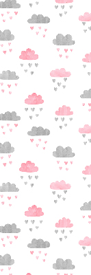 Rolgordijn verduisterend Roze en grijze wolken