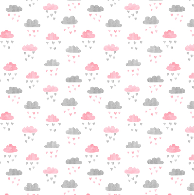 Rolgordijn verduisterend Roze en grijze wolken