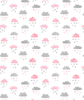 Rolgordijn verduisterend Roze en grijze wolken