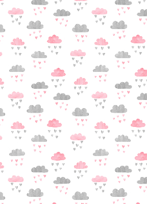 Rolgordijn verduisterend Roze en grijze wolken