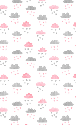 Rolgordijn verduisterend Roze en grijze wolken