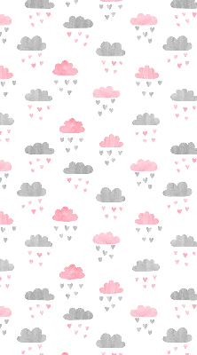 Rolgordijn verduisterend Roze en grijze wolken