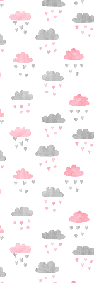 Rolgordijn verduisterend Roze en grijze wolken