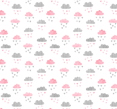 Rolgordijn verduisterend Roze en grijze wolken