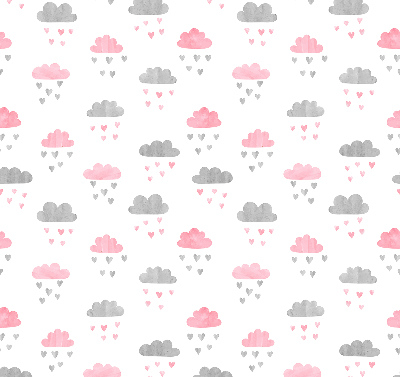 Rolgordijn verduisterend Roze en grijze wolken