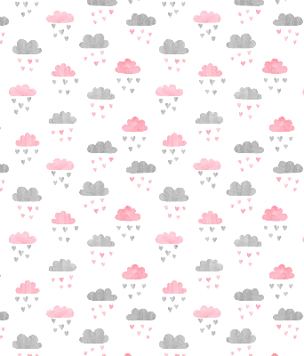 Rolgordijn verduisterend Roze en grijze wolken