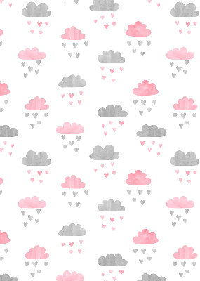 Rolgordijn verduisterend Roze en grijze wolken