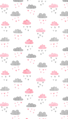 Rolgordijn verduisterend Roze en grijze wolken