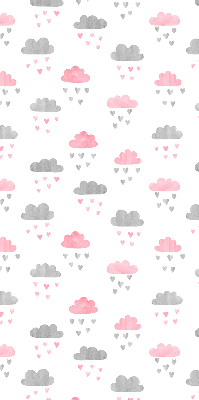 Rolgordijn verduisterend Roze en grijze wolken