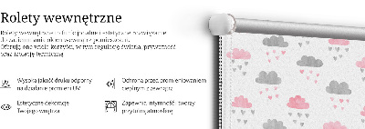 Rolgordijn verduisterend Roze en grijze wolken