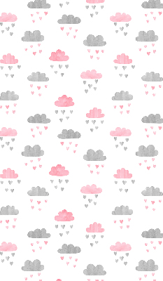 Rolgordijn verduisterend Roze en grijze wolken