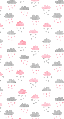 Rolgordijn verduisterend Roze en grijze wolken