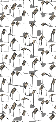 Rolgordijn voor het raam Witte huizen