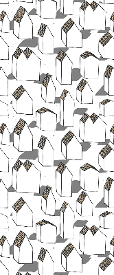 Rolgordijn voor het raam Witte huizen