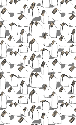 Rolgordijn voor het raam Witte huizen