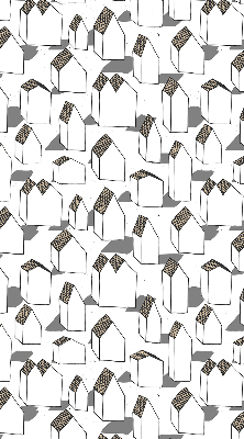 Rolgordijn voor het raam Witte huizen