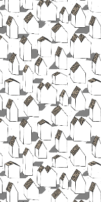 Rolgordijn voor het raam Witte huizen