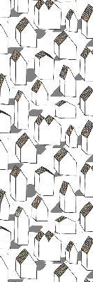 Rolgordijn voor het raam Witte huizen