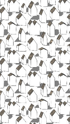 Rolgordijn voor het raam Witte huizen