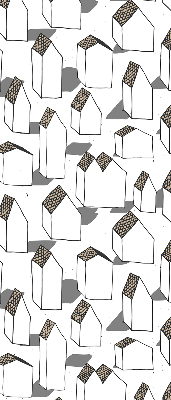 Rolgordijn voor het raam Witte huizen