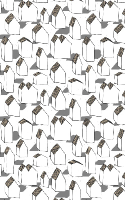 Rolgordijn voor het raam Witte huizen