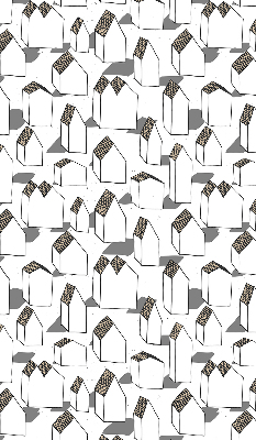 Rolgordijn voor het raam Witte huizen