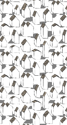 Rolgordijn voor het raam Witte huizen