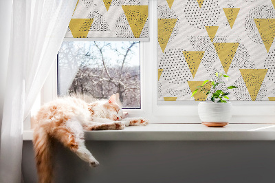 Rolgordijn verduisterend Driehoeken en cirkels gemaakt van stippen