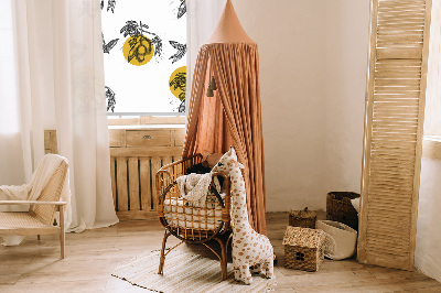 Rolgordijn voor het raam Fruit en gele cirkels