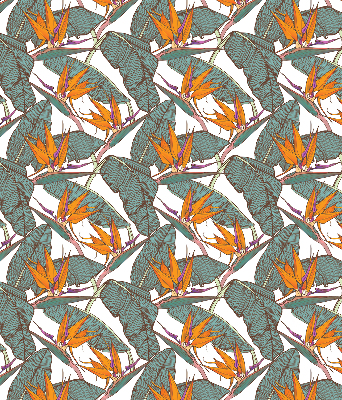 Rolgordijn voor het raam Groene bladeren