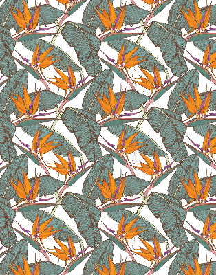 Rolgordijn voor het raam Groene bladeren