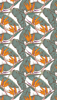 Rolgordijn voor het raam Groene bladeren