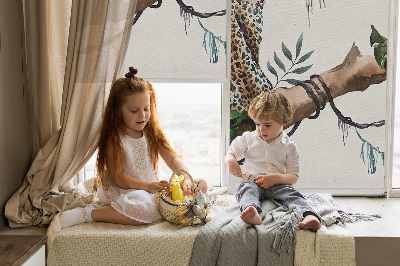 Rolgordijn verduisterend Cheeta's op een tak