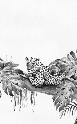 Rolgordijn voor het raam Getekende cheeta's op een tak